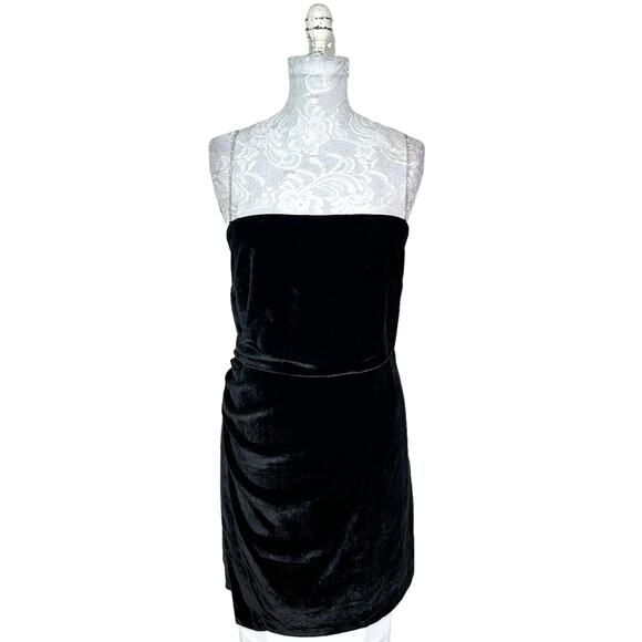 House Of Harlow 1960 Velvet Sheath Dress Rhinestone Straps Women Medium NWT - Picture 1 of 8